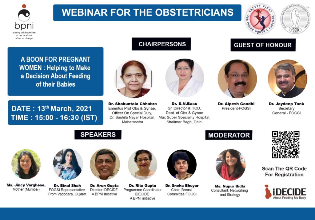 Webinar for the Obstetricians- A BOON FOR PREGNANT WOMEN: Helping